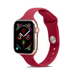 VÉKONY szilikon szíj Apple Watch Ultra 1 / 2 (49 mm) / 9 / 8 / 7 (45 mm) / 6 / SE / 5 / 4 (44 mm) / 3 / 2 / 1 (42 mm) ROSE RED