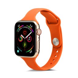 VÉKONY szilikon szíj Apple Watch Ultra 1 / 2 (49 mm) / 9 / 8 / 7 (45 mm) / 6 / SE / 5 / 4 (44 mm) / 3 / 2 / 1 (42 mm) NARANCS