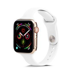 VÉKONY szilikon szíj Apple Watch Ultra 1 / 2 (49 mm) / 9 / 8 / 7 (45 mm) / 6 / SE / 5 / 4 (44 mm) / 3 / 2 / 1 (42 mm) WHITE