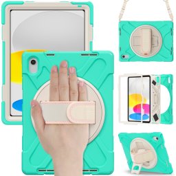 SOLID Tartós borítás Apple iPad 2025 / iPad 2022 MINT GREEN készülékhez