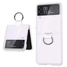 CLEAR Védőburkolat Samsung Galaxy Z Flip 3 5G tartóval, tejszerű matt