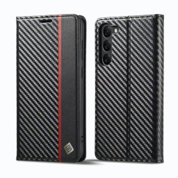 IMEEKE CARBON pénztárcahuzat Samsung Galaxy S23 Plus 5G telefonhoz