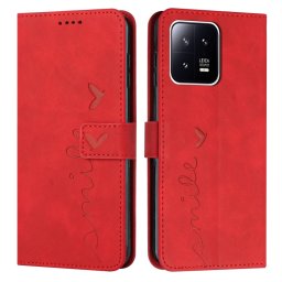 ART SMILE Pénztárca huzat vezetékkel Xiaomi 13 piros