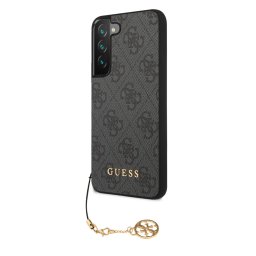GUESS 4G fedél medállal Samsung Galaxy S23+ 5G szürke
