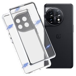 Mágneses borító 360 One Plus 11 5G ezüsthöz