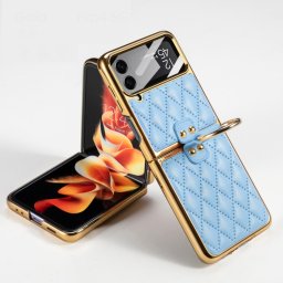 GKK NIKKI Huzat tartóval Samsung Galaxy Z Flip 4 5G kék