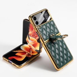 GKK NIKKI huzat tartóval Samsung Galaxy Z Flip 4 5G sötétzöld