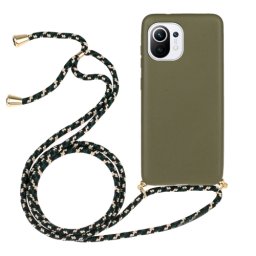 ROPE huzat vezetékkel Xiaomi Mi 11 Lite / 11 Lite 5G / 11 Lite NE 5G sötétzöld
