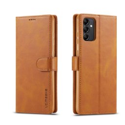 IMEEKE Wallet tok Samsung Galaxy A14 / A14 5G világosbarna
