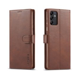 IMEEKE Wallet tok Samsung Galaxy A14 / A14 5G sötétbarna