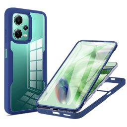 DUAL Kétoldalas burkolat fóliával Xiaomi Redmi Note 12 5G / Poco X5 5G kék