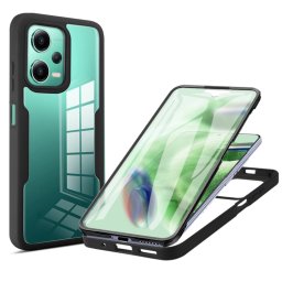 DUAL Kétoldalas burkolat fóliával Xiaomi Redmi Note 12 5G / Poco X5 5G fekete