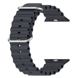 OCEAN szíj Apple Watch Ultra 1 / 2 (49 mm) / 9 / 8 / 7 (45 mm) / 6 / SE / 5 / 4 (44 mm) / 3 / 2 / 1 (42 mm) fekete
