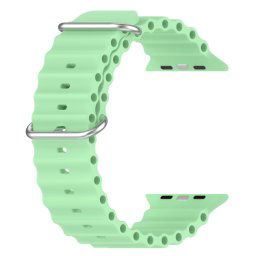 OCEAN szíj Apple Watch Ultra 1 / 2 (49 mm) / 9 / 8 / 7 (45 mm) / 6 / SE / 5 / 4 (44 mm) / 3 / 2 / 1 (42 mm) világoszöld