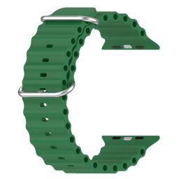 OCEAN szíj Apple Watch Ultra 1 / 2 (49 mm) / 9 / 8 / 7 (45 mm) / 6 / SE / 5 / 4 (44 mm) / 3 / 2 / 1 (42 mm) sötétzöld