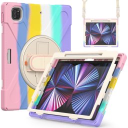 SOLID Tartós borítás Apple iPad Pro 12.9 2022 / 2021 RAINBOW készülékhez