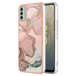 IMD MARBLE Védőburkolat Nokia C31 ROSE GOLD