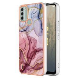 IMD MARBLE Védőburkolat Nokia C31 ROSE RED