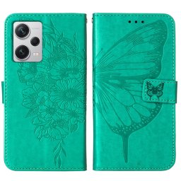 ART BUTTERFLY Wallet tok Xiaomi Redmi Note 12 Pro + 5G zöld