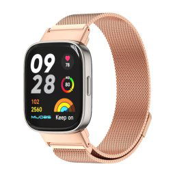MILANESE fém szíj Xiaomi Redmi Watch 3 rózsaszín