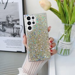 GLITTER védőburkolat Samsung Galaxy S22 Ultra 5G arany