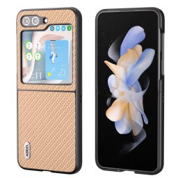 ABEEL CARBON Műanyag borítás Samsung Galaxy Z Flip 5 5G bézs