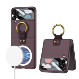 GKK HOOK MAGSAFE Védőburkolat Samsung Galaxy Z Flip 4 5G bordó