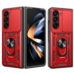 RING KAMERA Borító tartóval Samsung Galaxy Z Fold 5 5G piros