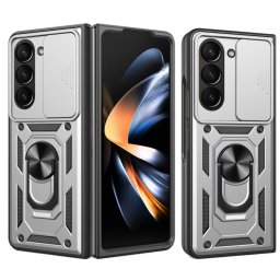RING KAMERA Borító tartóval Samsung Galaxy Z Fold 5 5G ezüsthöz