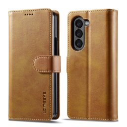 IMEEKE Wallet tok Samsung Galaxy Z Fold 5 5G világosbarna