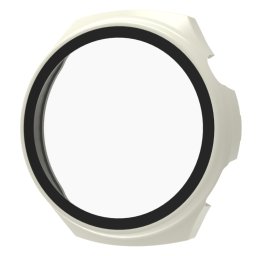PC TELJES BORÍTÁS Üveggel ellátott műanyag borítás Huawei Watch 4 Pro bézs