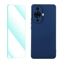 ENKAY SET Szilikon borítás és 2D üveg Huawei nova 11 kék