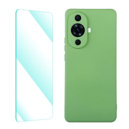 ENKAY SET Szilikon borítás és 2D üveg Huawei nova 11 világoszöld