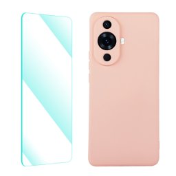 ENKAY SET Szilikon huzat és 2D üveg Huawei nova 11 rózsaszín