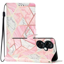 ART Pénztárca huzat One Plus Nord CE 3 Lite 5G PINK MARBLE