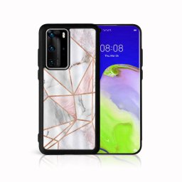 PROTEMIO MY ART Védőburkolat Huawei P40 PINK MARBLE (143)