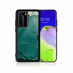 PROTEMIO MY ART Védőburkolat Huawei P40 GREEN MARBLE (145)