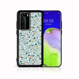 PROTEMIO MY ART Védőburkolat Huawei P40 BLUE TERRAZZO (164)