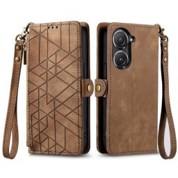 GEOM pénztárca tok Asus Zenfone 10 barna színhez