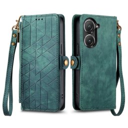 GEOM Wallet tok Asus Zenfone 10 zöld színben