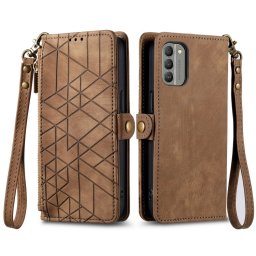 GEOM pénztárca tok Nokia G22 barna