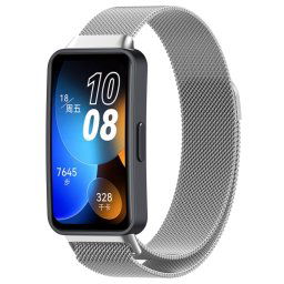 MILANESE fém szíj Huawei Band 10 / Band 9 / Band 8 ezüst
