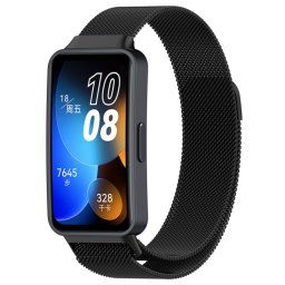MILANESE Huawei Band 10 / Band 9 / Band 8 fém szíj fekete