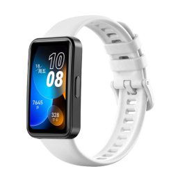 SZILIKON Szíj Huawei Band 8-hoz fehér