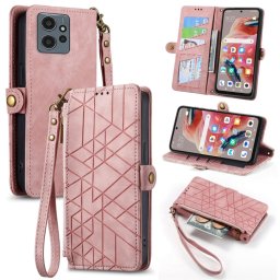 GEOM Wallet tok Xiaomi Redmi Note 12 5G rózsaszín telefonhoz