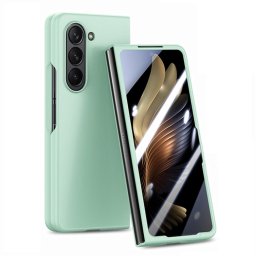 EXTRA PC Üveggel ellátott műanyag borítás a Samsung Galaxy Z Fold 5 5G külső kijelzőjéhez, világoszöld