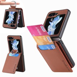 JSM CARD Borító kártyatartókkal Samsung Galaxy Z Flip 5 5G barna