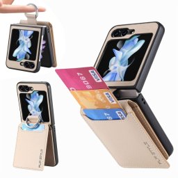 JSM CARD Borító kártyatartókkal Samsung Galaxy Z Flip 5 5G bézs