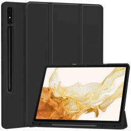 LEATHER Flip borítás Samsung Galaxy Tab S9+ / S10+ fekete