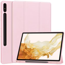 LEATHER Flip tok Samsung Galaxy Tab S9+ / S10+ pinkhez